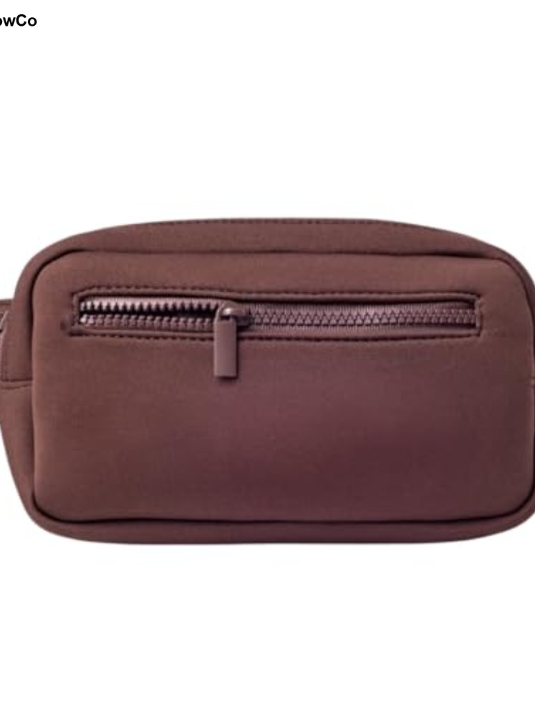Large Neoprene Fanny Pack With Adjustable Strap, 3 Zipper Pockets, Crossbody